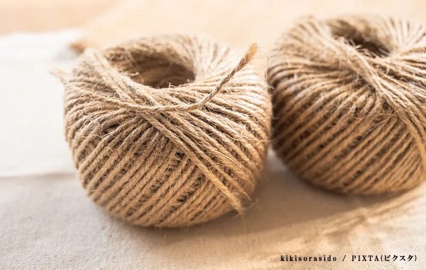 麻糸の塊の写真