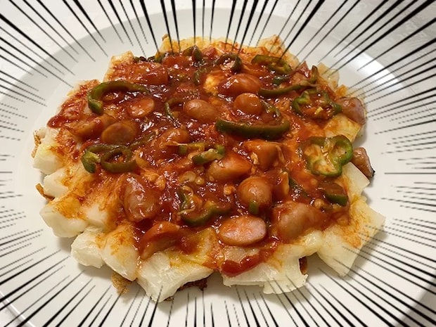 『もちピザ』の写真（撮影：grape編集部）