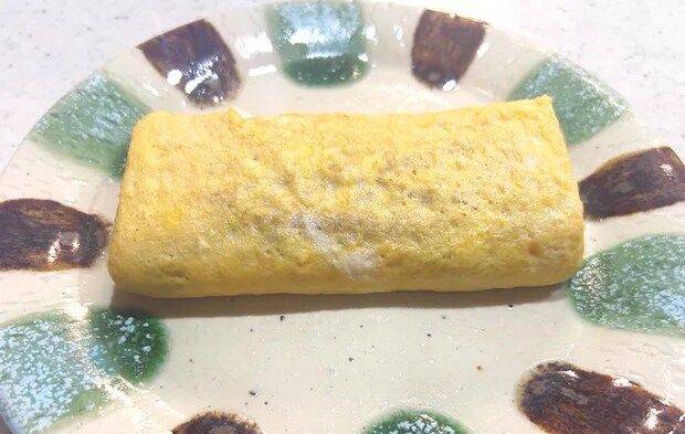 『海苔の佃煮とチーズの玉子焼き』の完成写真（撮影：エニママ）