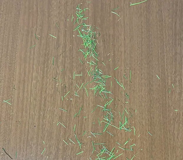 ダイソーの『人工芝』を活用した画像（撮影：grape編集部）