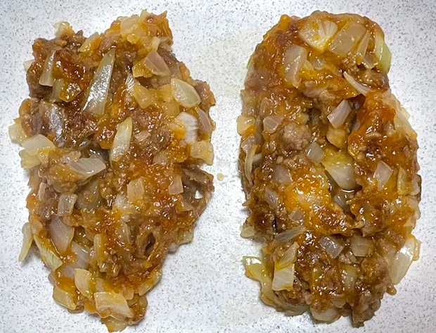 焼き上がったハンバーグの写真（撮影：grape編集部）