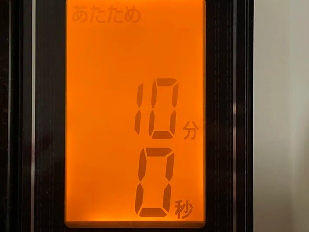 電子レンジの時間表示の写真（撮影：grape編集部）