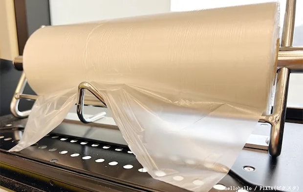 サッカー台のポリ袋ロールの写真