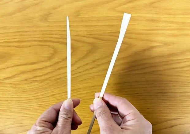 割りばしをきれいに割る方法（撮影：grape編集部）