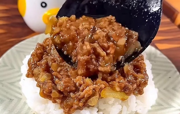 完成したキーマカレーの写真