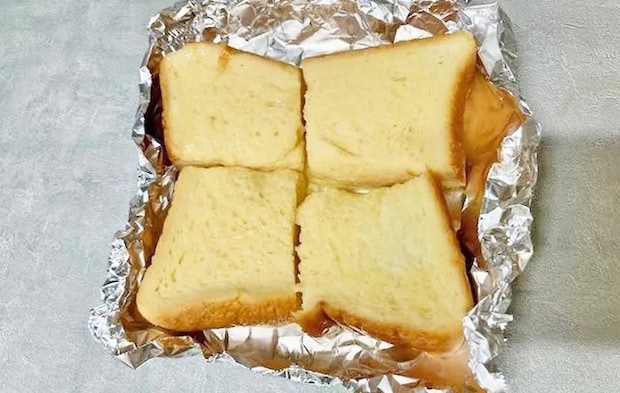 『トースターでフレンチトースト』を作る写真（撮影：エニママ）