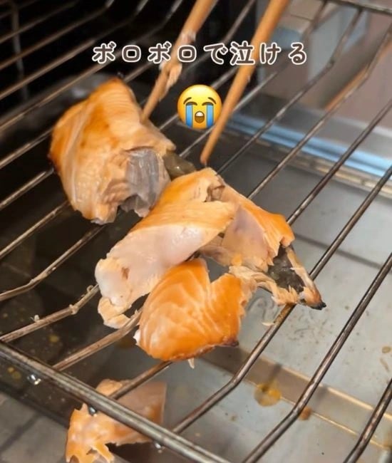 ボロボロに崩れた魚