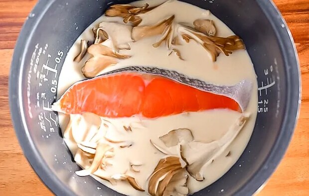 炊き込みご飯を炊く前の写真（撮影：小泉明代）