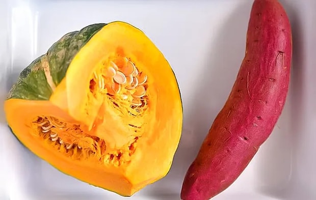 カボチャとサツマイモの写真（撮影：小泉明代）