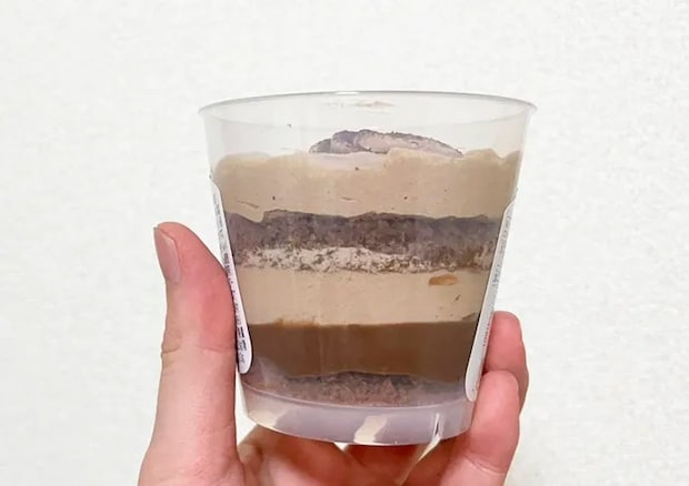 『植物生まれのチョコケーキ』断面の写真（撮影：grape編集部）