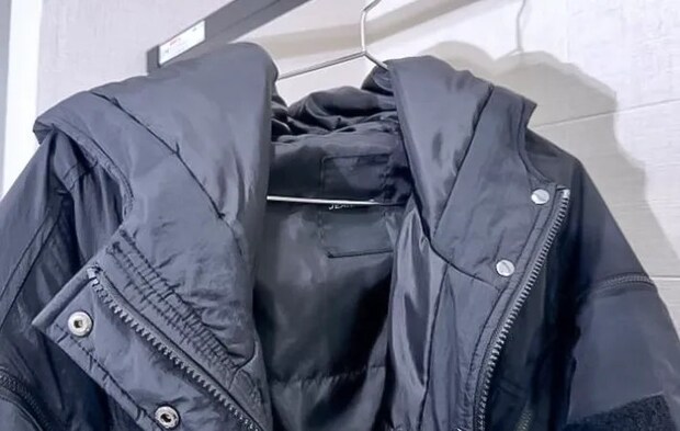 ダウンコートの写真（撮影：Heulie）