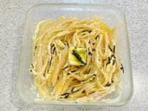 溶き卵を用意して？　お茶づけ海苔×パスタで作るのは…