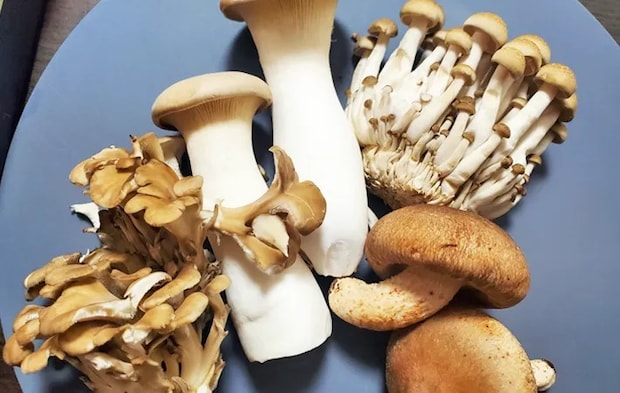 『塩こんぶとオリーブオイルの簡単きのこソテー』を作る写真（撮影：エニママ）