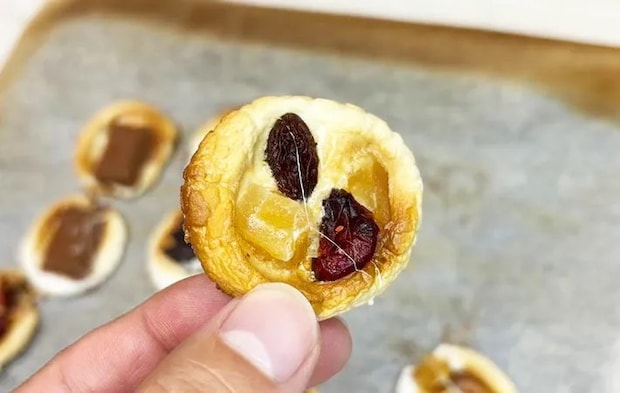 『焼きマシュマロクッキーにトッピング』の完成写真（撮影：キジカク）