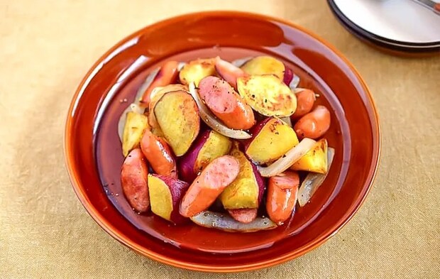 『サツマイモのジャーマンポテト風』の完成写真（撮影：小泉明代）