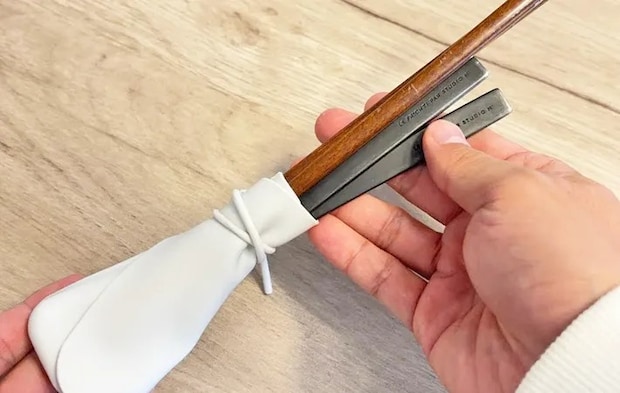 無印良品『シリコーン カトラリーカバー』の使用写真（撮影：キジカク）