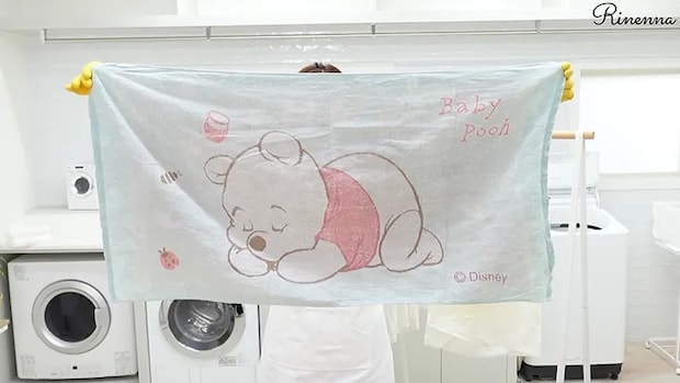 汚れたタオルの写真（撮影：Heulie）