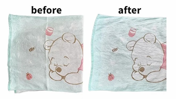 タオルの汚れの比較写真（撮影：Heulie）