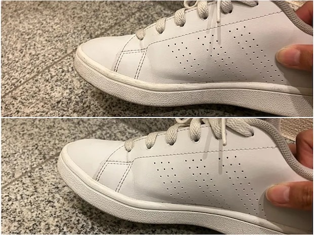 スニーカー消しゴムの効果写真（撮影：grape編集部）