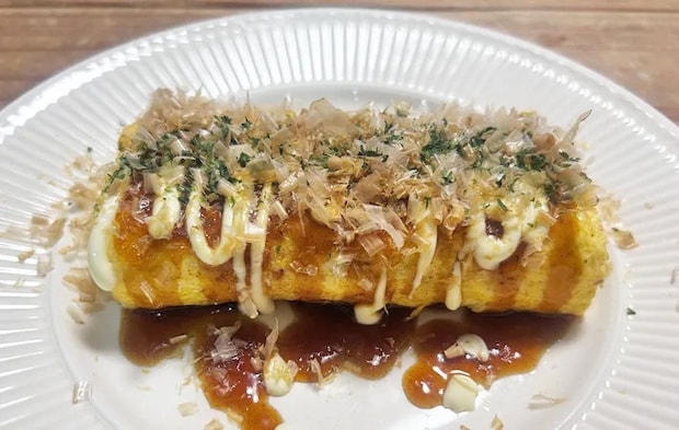 『玉子焼き器でとんぺい焼き』の完成写真（撮影：エニママ）