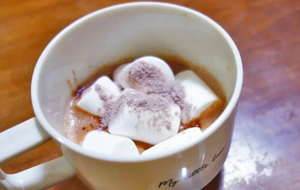 『あったかチョコドリンク』の完成写真（撮影：エニママ）