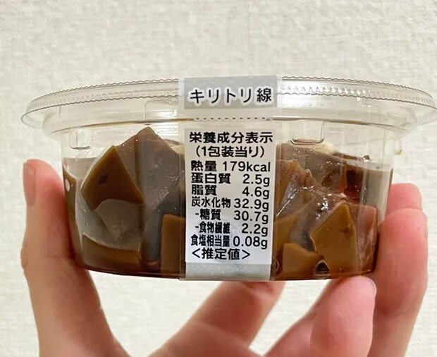 『もっちりカフェラテわらび』のカロリー（撮影：grape編集部）