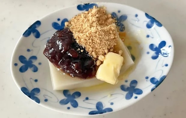 『あんバター餅』の完成写真（撮影：エニママ）