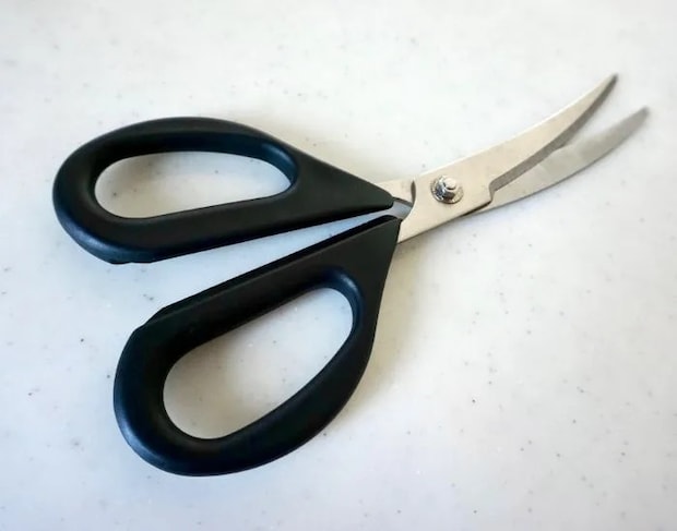 黒いキッチンバサミ