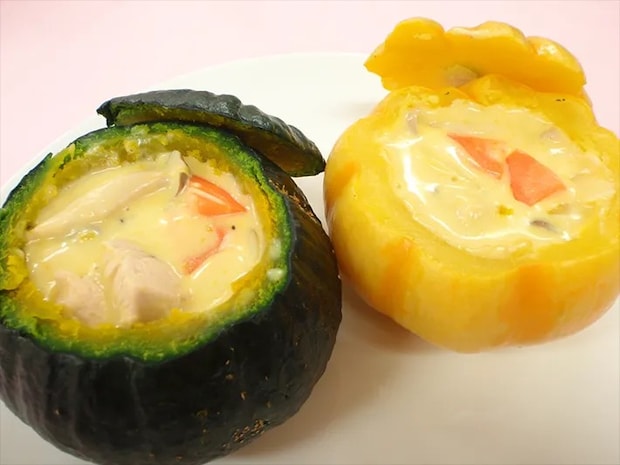 まるごとカボチャシチューの写真