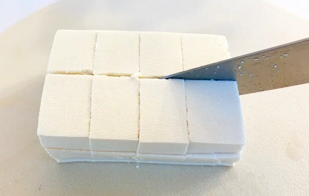 『バタぽん豆腐』を作る写真