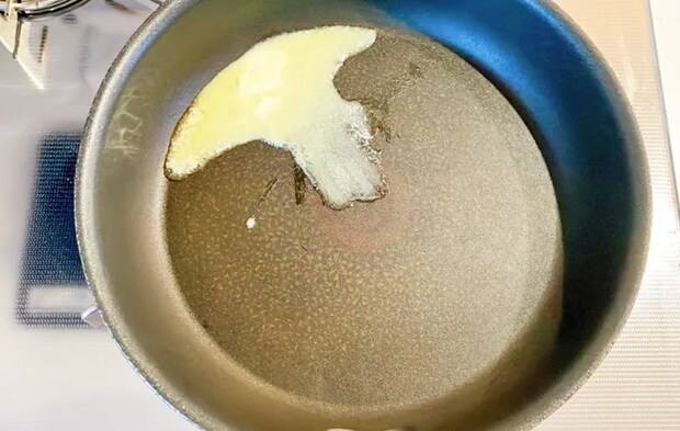 『バタぽん豆腐』を作る写真