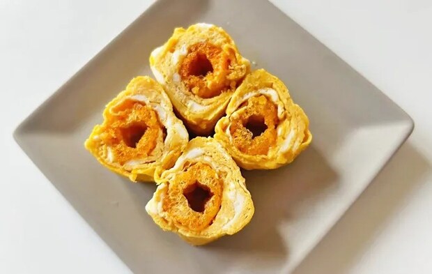 『うまい棒入り玉子焼き』の完成写真