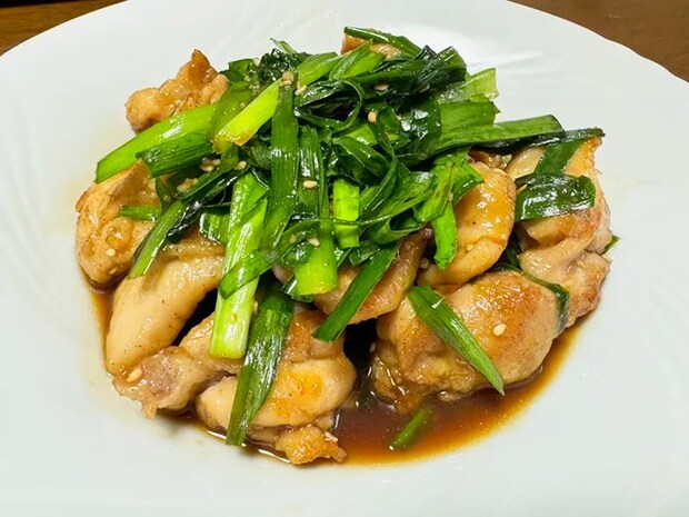 ニラと鶏肉の炒め