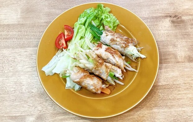 『たっぷり野菜の肉巻き』の完成写真
