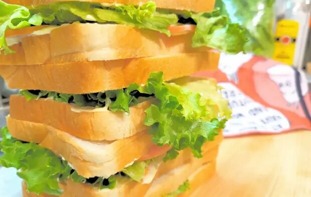 具だくさんなサンドイッチ