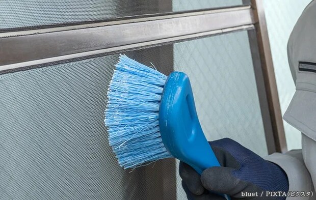 網戸掃除の写真