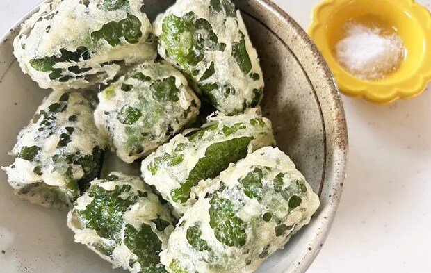 『ピーマン丸ごと天ぷら』の完成写真