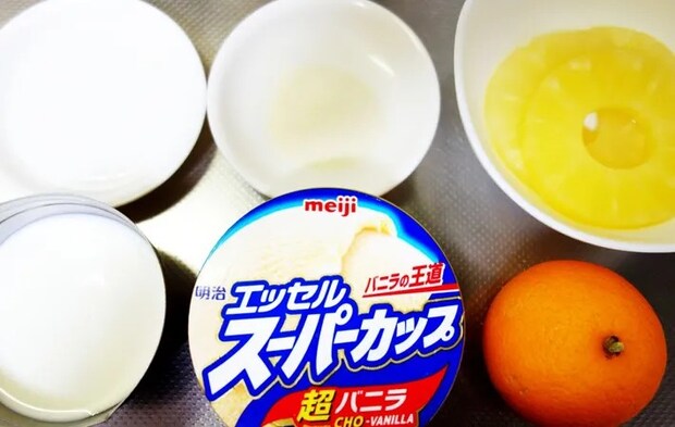 『バニラ風味プリン』の材料写真