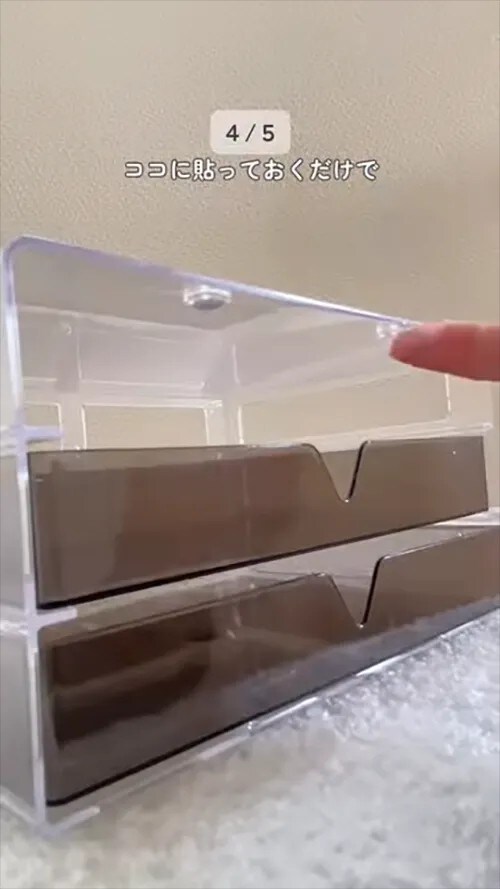 クッションゴムをつけた引き出しの写真