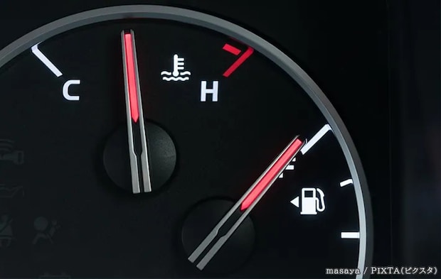 自動車のメーターの写真