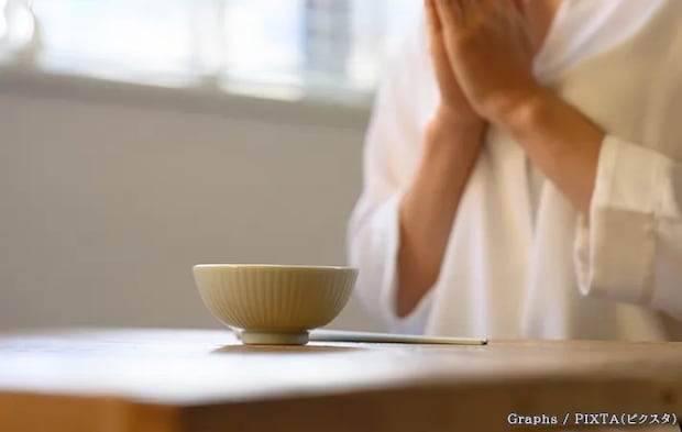 食事をする人の写真