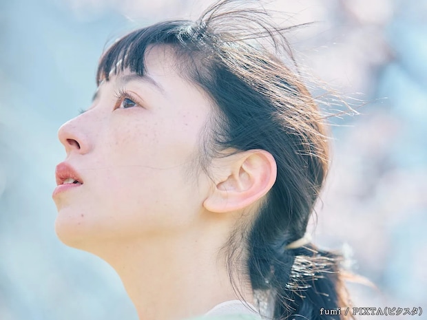 玄関先に舞った白い花びらはどこから？風が知らせる春の便り