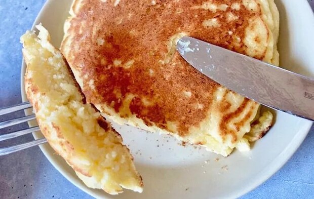 『豆腐入りホットケーキ』の完成写真（撮影：エニママ）