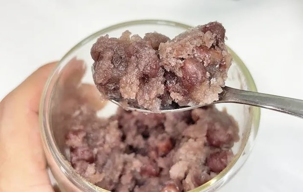 『ぜんざいを凍らせるだけ！ヘルシーシャーベット』の完成写真（撮影：キジカク）