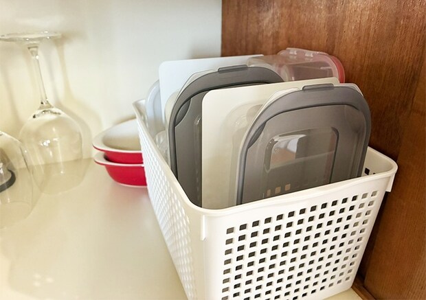 タッパー収納の写真（撮影：grapeライフハック編集部）