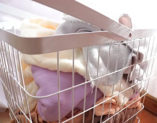 パーカーを干す様子