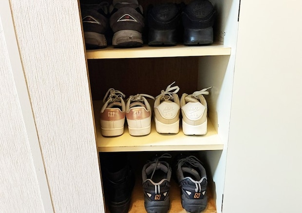 靴箱の整理写真（撮影：grapeライフハック編集部）