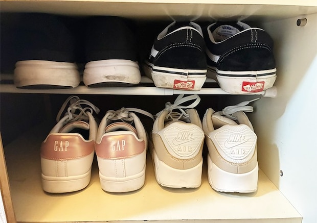 靴箱の整理写真（撮影：grapeライフハック編集部）