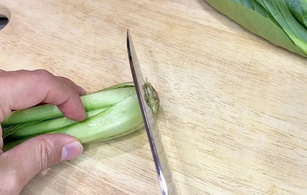 『小松菜の切り方』の写真（撮影：キジカク）