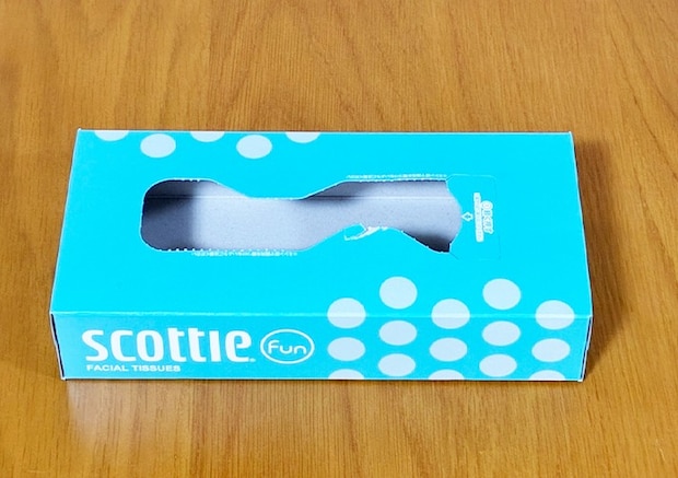 ティッシュの空箱の活用写真（撮影：grapeライフハック編集部）